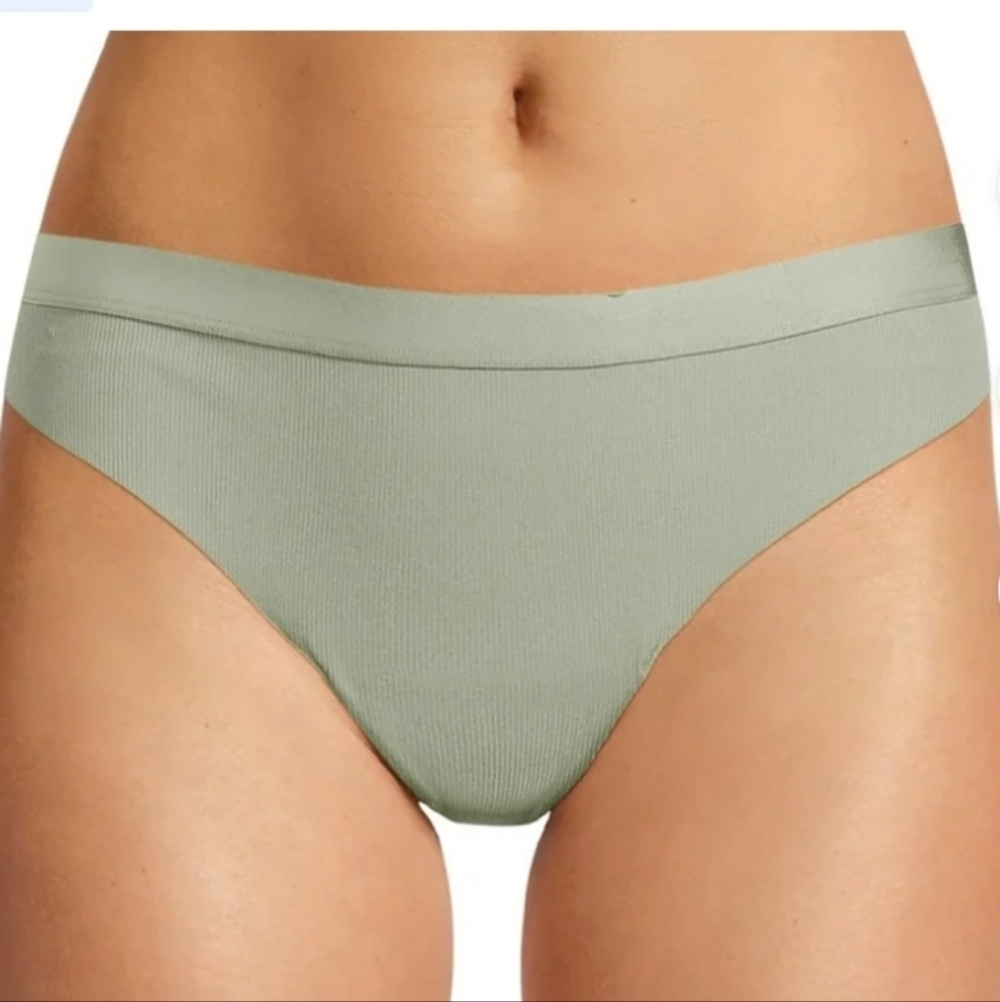 Seamless Ribbed Bikini Panty - Green XXL 19